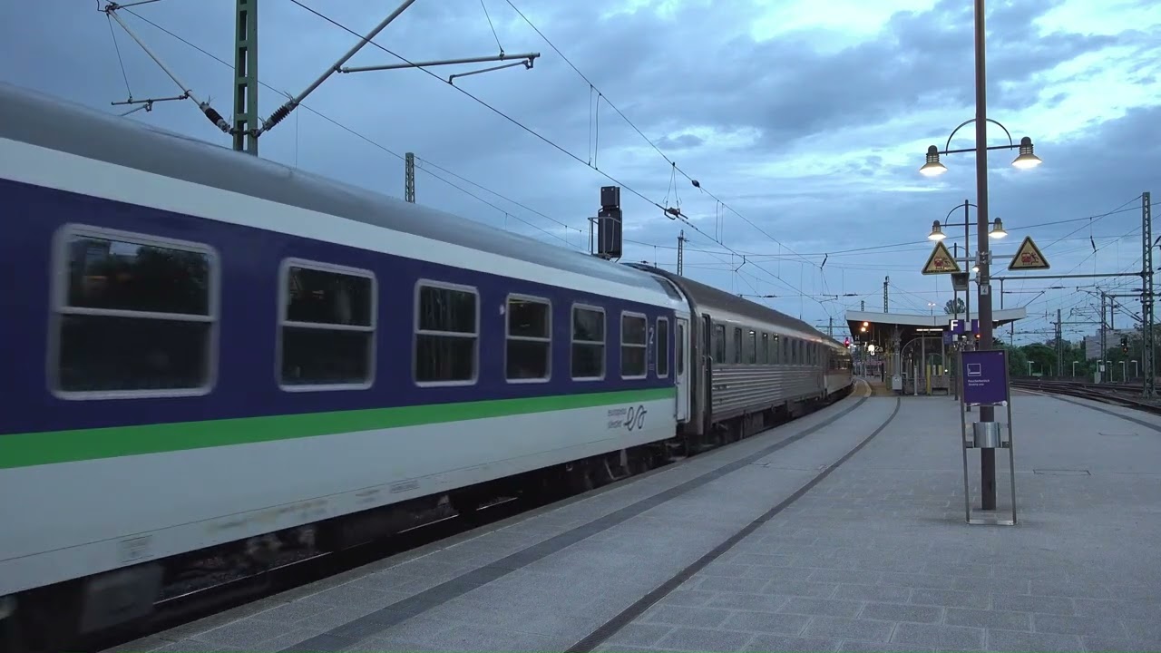 2024 - DE - Arrival and departure of ES 452 European Sleeper (Prague to Brussels), in Dresden Hbf