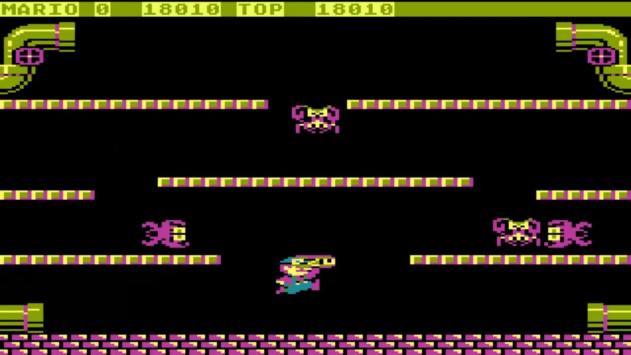 ATARI 8BIT XL XE HACK MARIO BROS mbros HACK By stampam FROM ATARI 5200 400 800 600 1200
