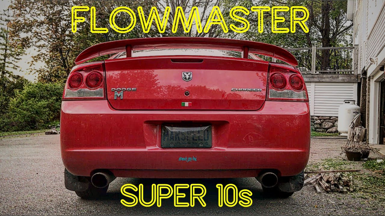 Dodge Charger 3.5L V6 Flowmaster Super 10 с двойным выхлопом – тёплый и холодный запуск, обороты!...