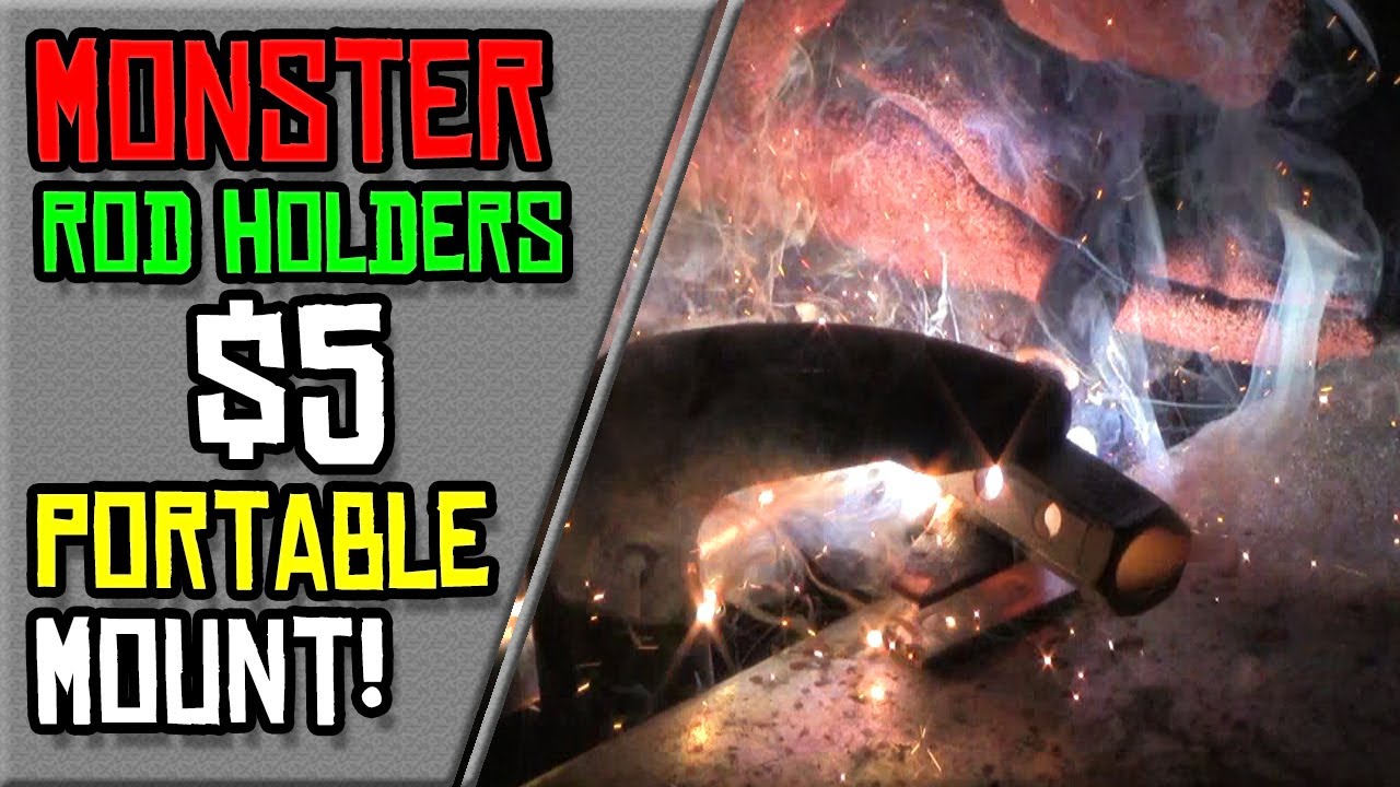 Build This PORTABLE Monster Rod Holders Dock / Pier Mount for $5 or less!