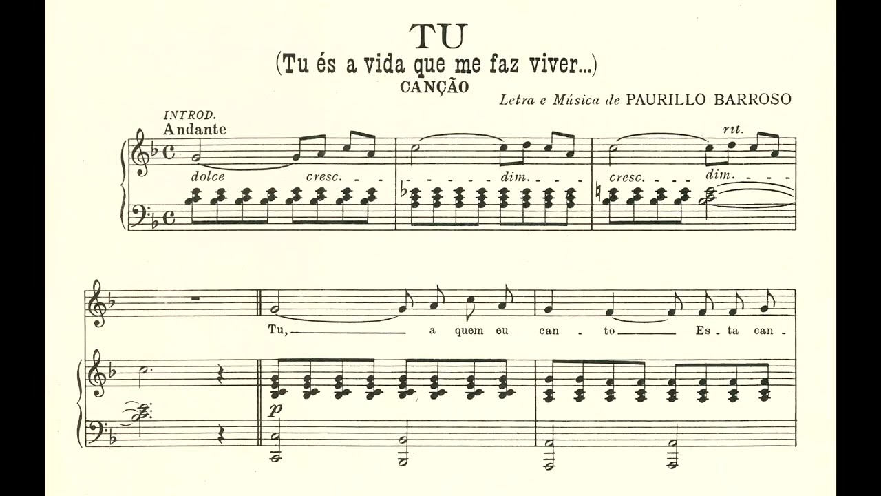 Paurillo Barroso - Tu (Rita Paix&atilde;o, soprano; Irany Leme, piano)
