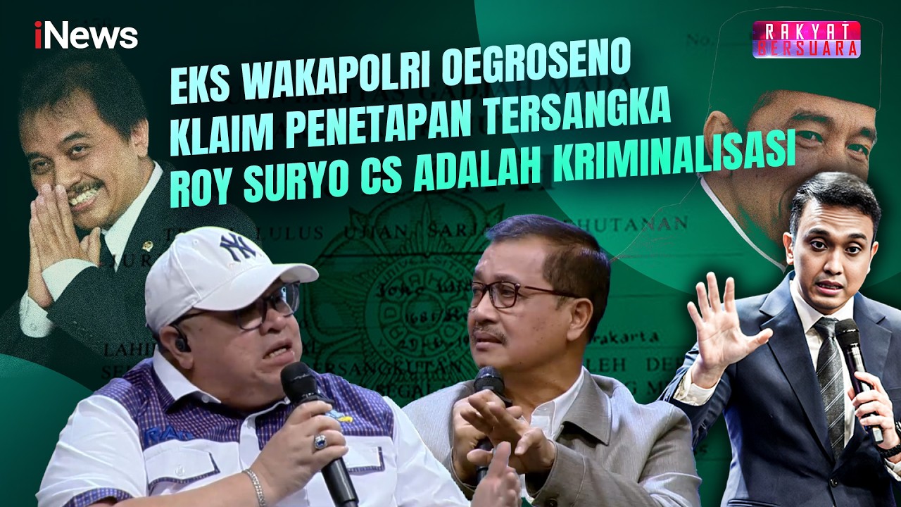 Eks Wakapolri Oegroseno Sebut Roy Suryo Cs Dijerat Pasal Tak Tepat: 
