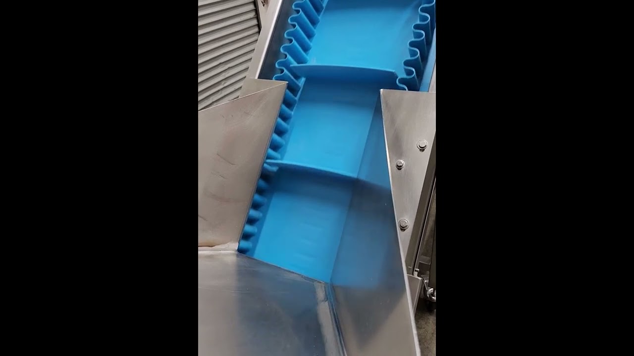 E331001 - MK North America 12" W Positive Belt Cleated Incline Conveyor With 0.5 HP Motor