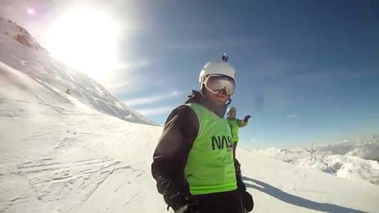Chamonix snowboarding. Le Brevent. Charles Bozon black run