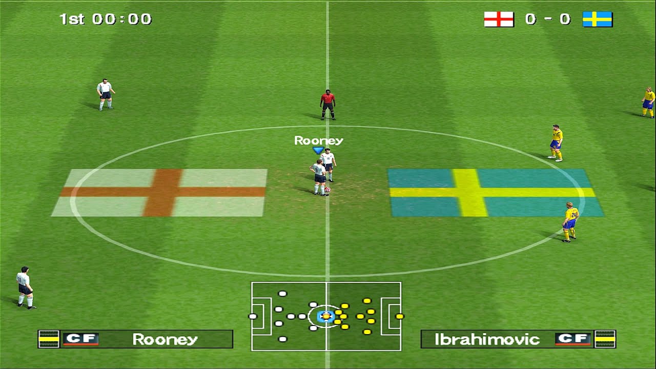 Pro Evolution Soccer 6 — Англия против Швеции | PS2