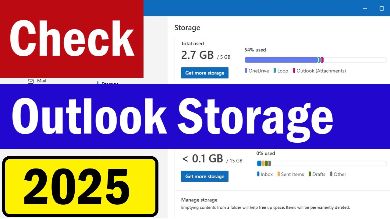 How To Check Outlook Email Storage | How To Check Outlook Storage Space | How To Check Email Storage