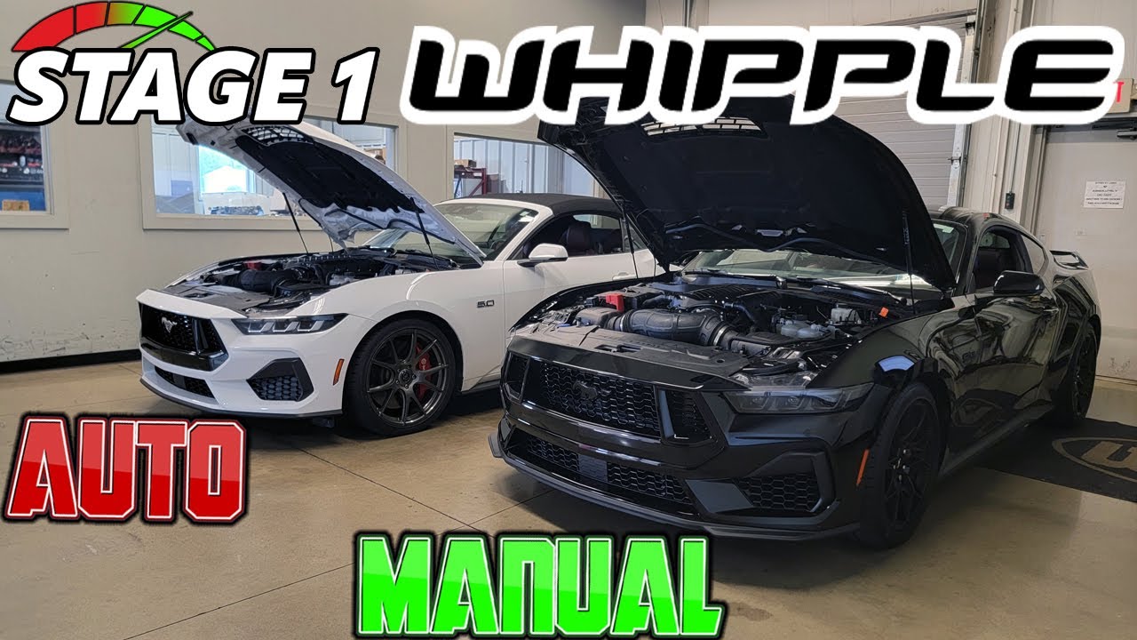 2024 Mustang WHIPPLE STAGE 1 SUPERCHARGER DYNO (AUTO & MANUAL) STOCK on 93 octane then added tricks