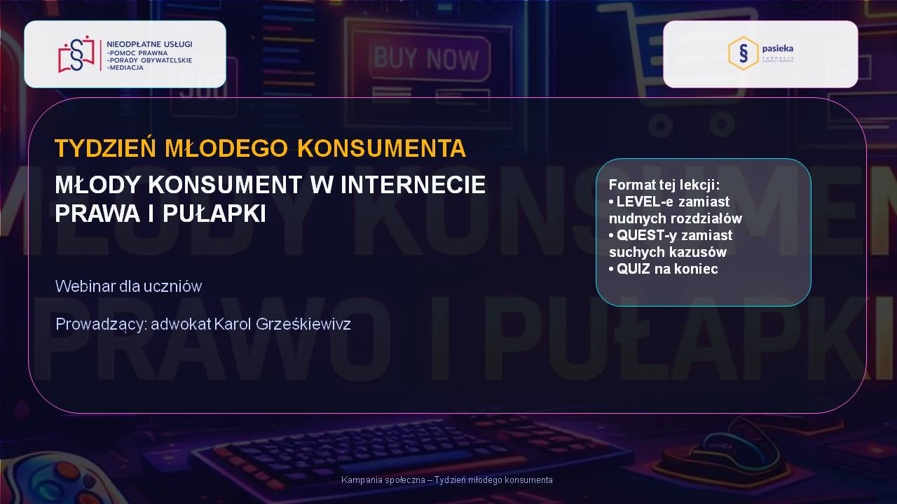 Młody konsument w Internecie - prawa i pułapki