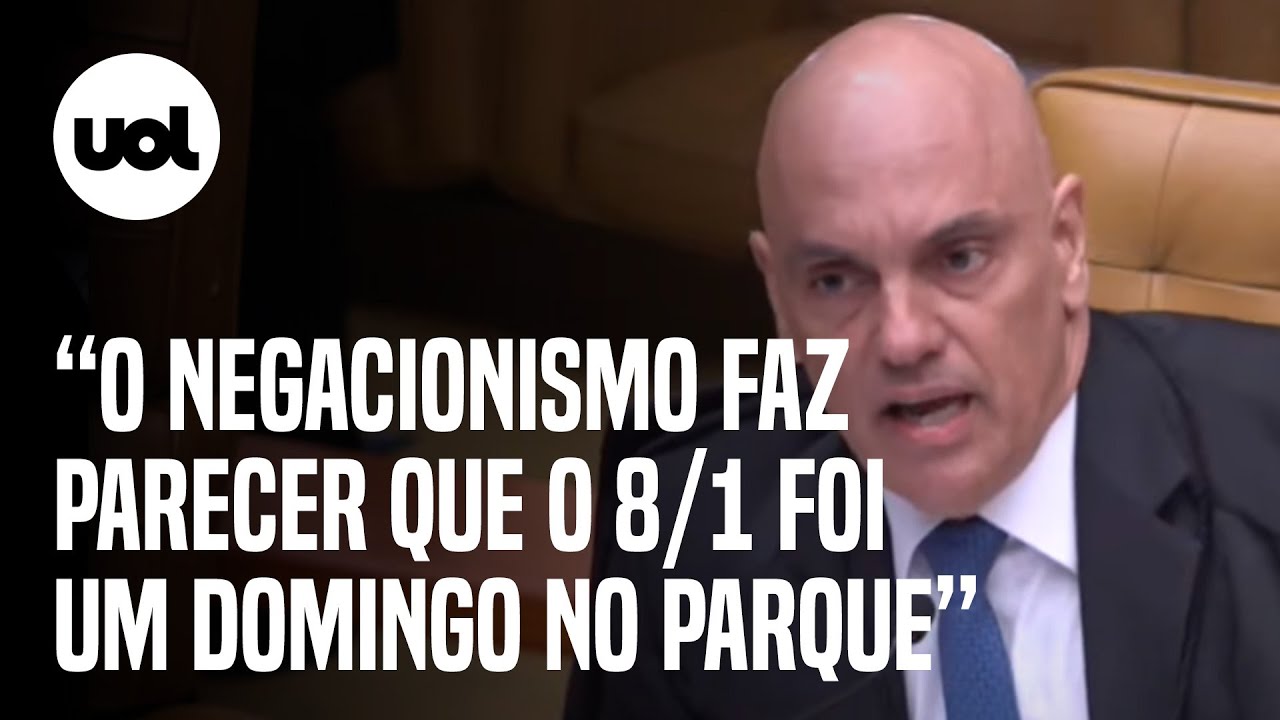 Moraes diz que 'negacionismo' faz parecer que o 8/1 foi um 'domingo no parque' e ironiza: 'Disney?'