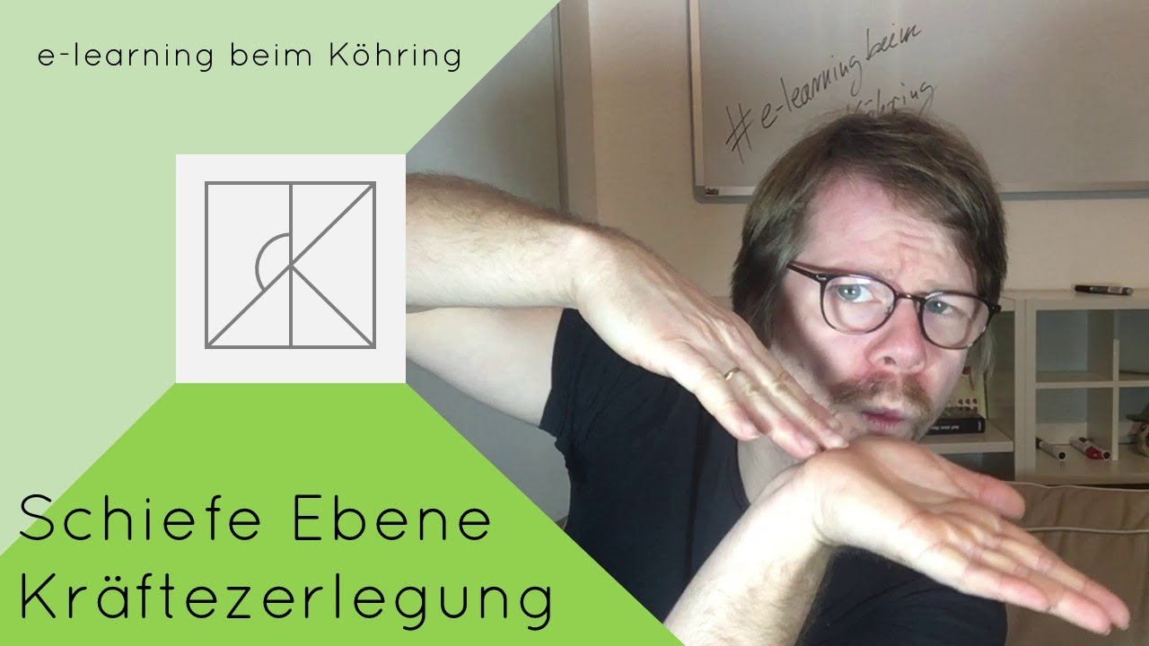 Schiefe Ebene - Kr&auml;ftezerlegung - Physik einfach erkl&auml;rt - Mechanik - Schulphysik