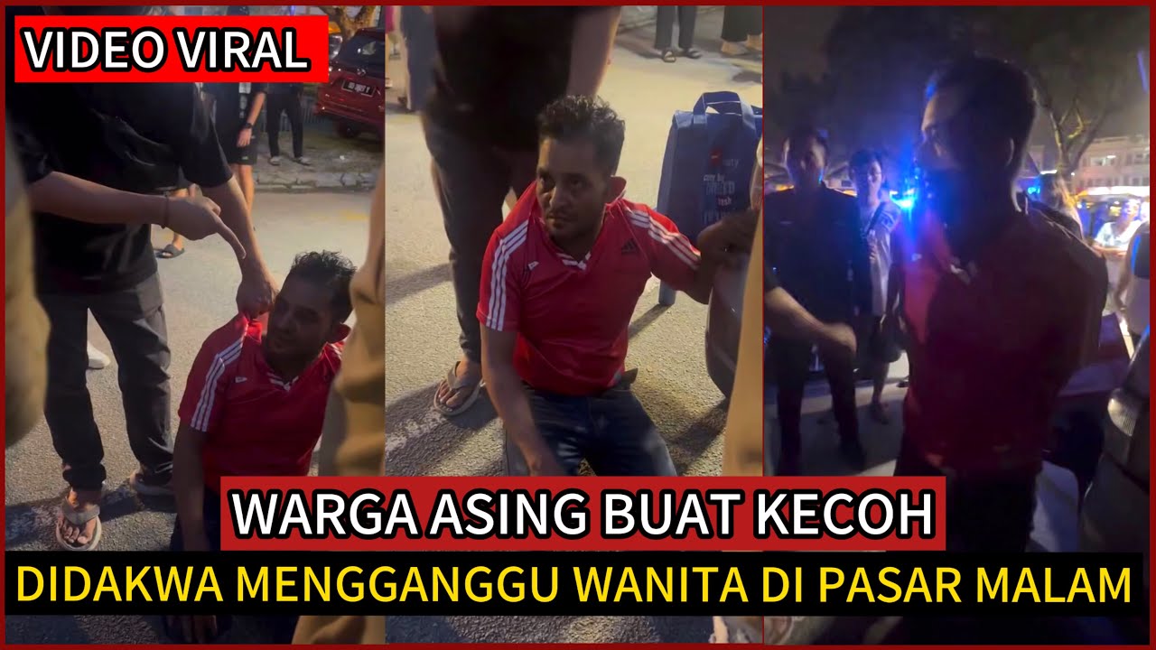 KECOH‼️WANITA DAKWA DIGANGGU WARGA ASING🔴TENGOK APA BERLAKU💢