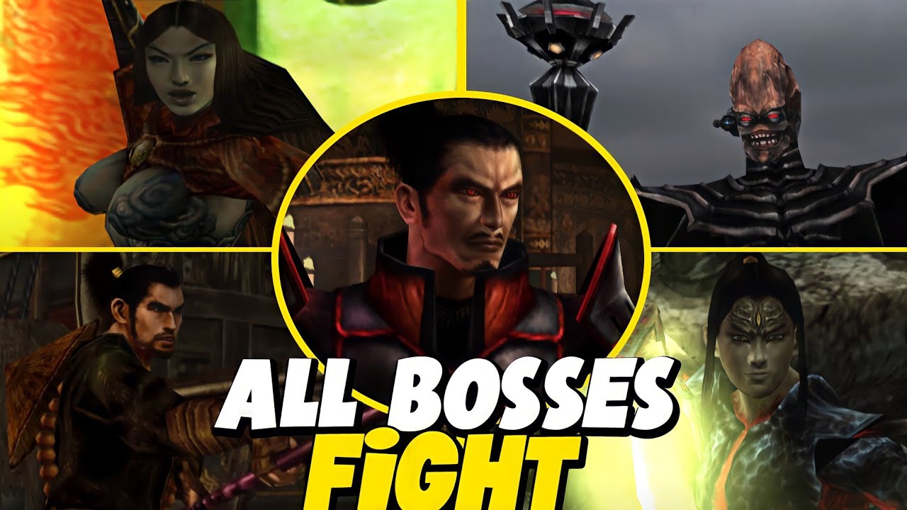 Onimusha 3 - All Bosses Fight (With Cutscenes) [HD,PC]