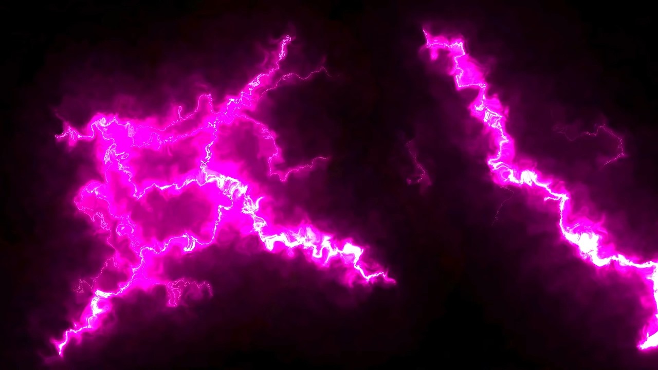 Intense Thunderstorm Flashing Lightning 4K UHD Pink Screen Background TV Ambient Visuals