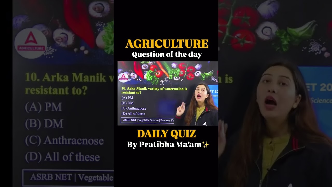 Agriculture- Question of the day by Pratibha ma’am✨ #agricultureadda247 #agricultureadda #adda247