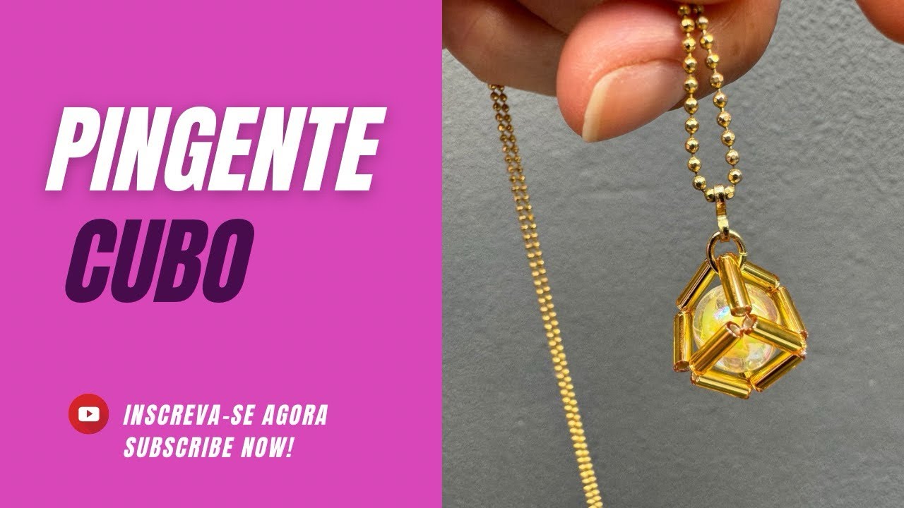 Pingente cubo de canutilhos