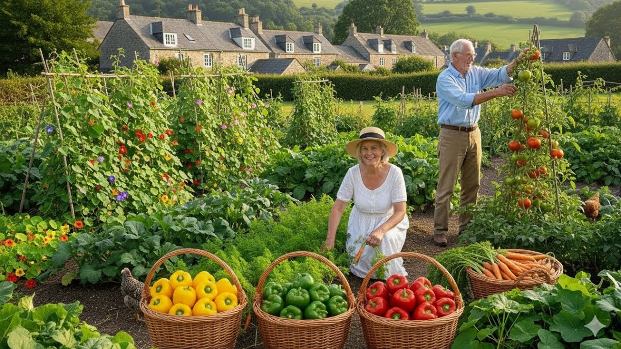 Our Life in the countryside garden - This is a great to grow and harvest  vegetables - Farm fresh