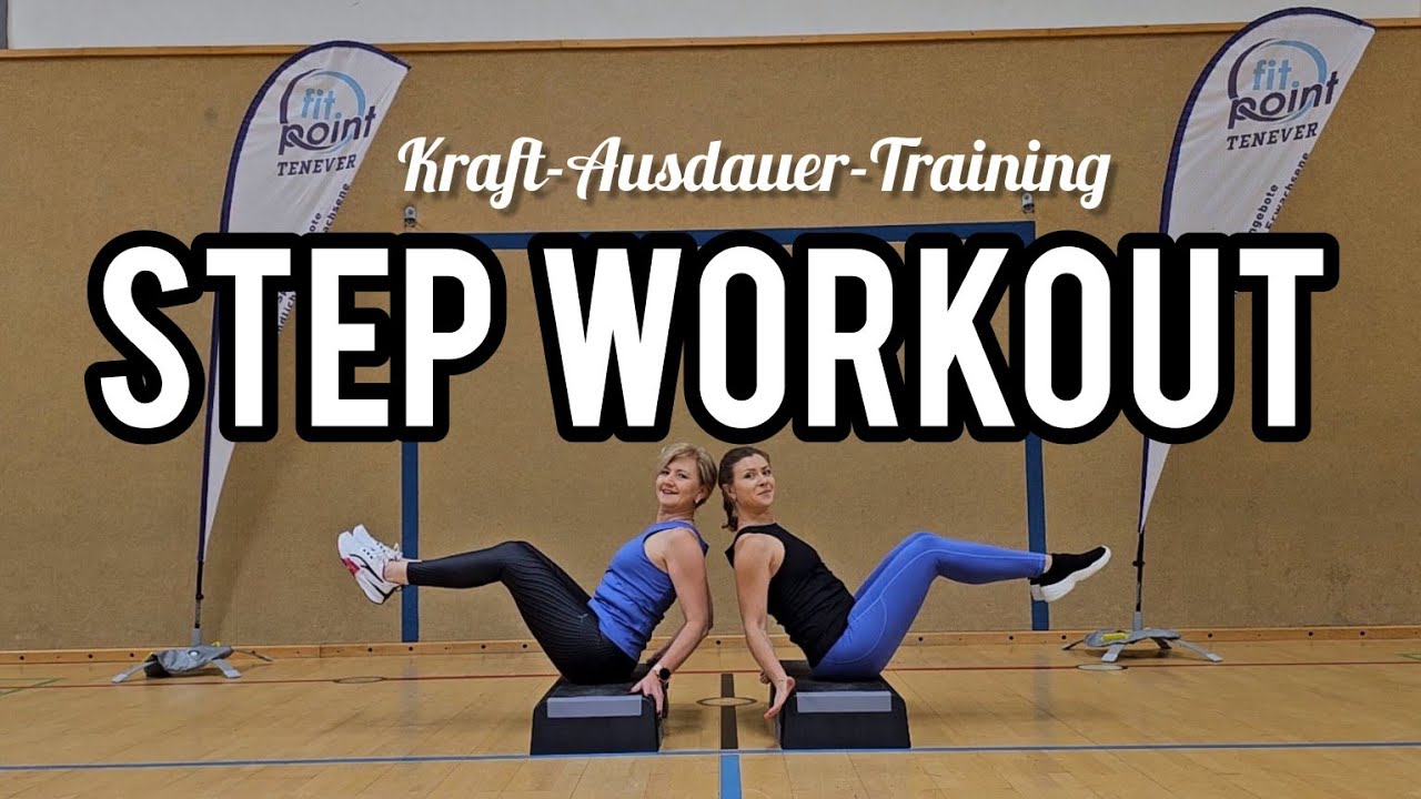 Step Workout/extra Bauchtraining/Kraft-Ausdauer-Training/ohne Choreo/Tренировка силы и выносливости