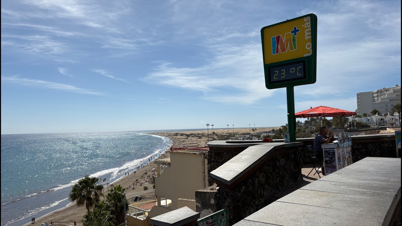 🔵Live Gran Canaria - Playa del Inglés. Summer Sun in Winter.  February 3, 2026