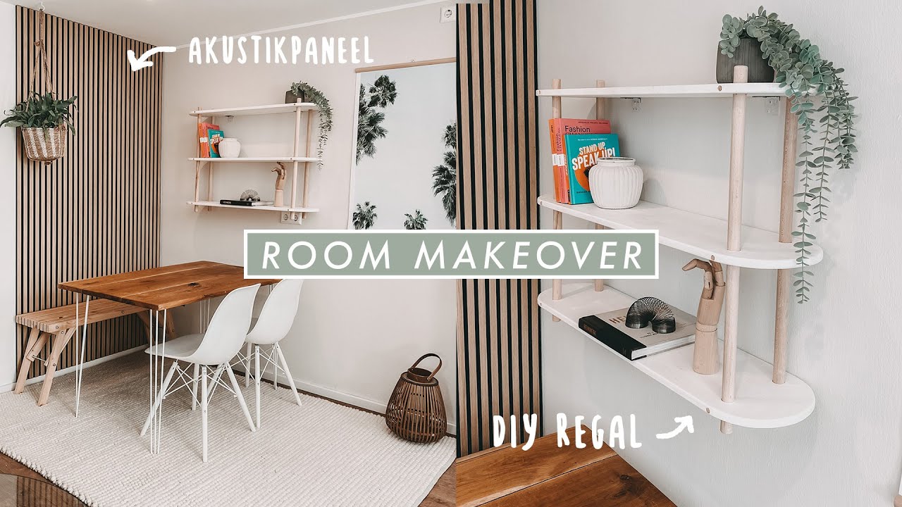 Room Makeover mit Trend Holzwand | DIY Designer Regal bauen | EASY ALEX