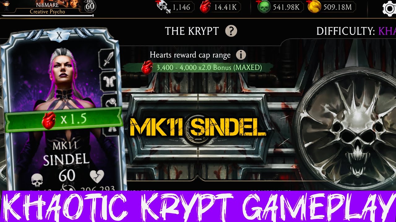MK11 Sindel Khaotic Krypt Gameplay Mortal Kombat Mobile