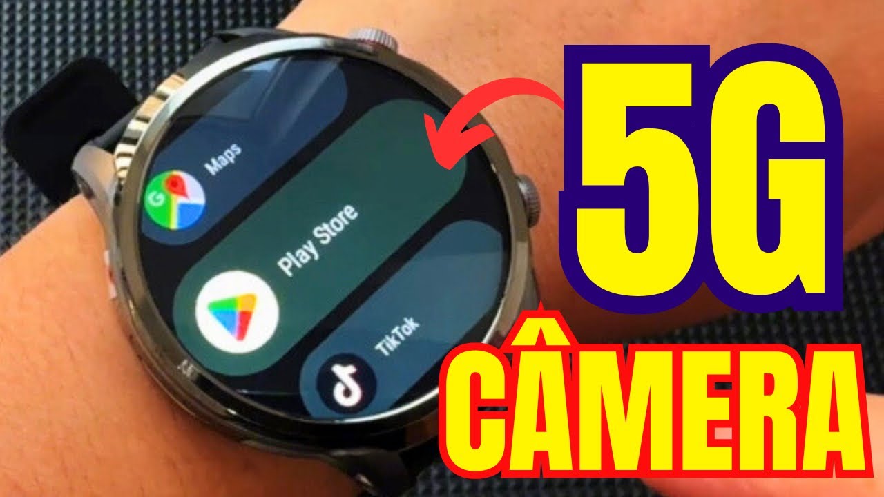 Smartwatch VWAR Core3 COM ANDROID. Tela grande de 1.95&rdquo;, 3GB RAM + 32ROM + GPS + 4G + C&Acirc;MERA!