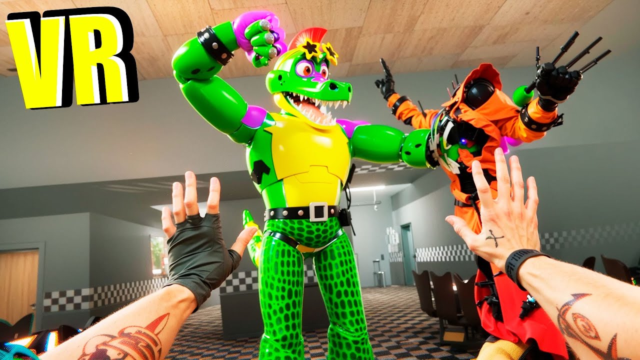 VR АНИМАТРОНИКИ ПУГАЮТ ОХРАННИКА В БОНЕЛАБ FNAF COOP MOD BONELAB НО МОНТИ НАШ ДРУГ