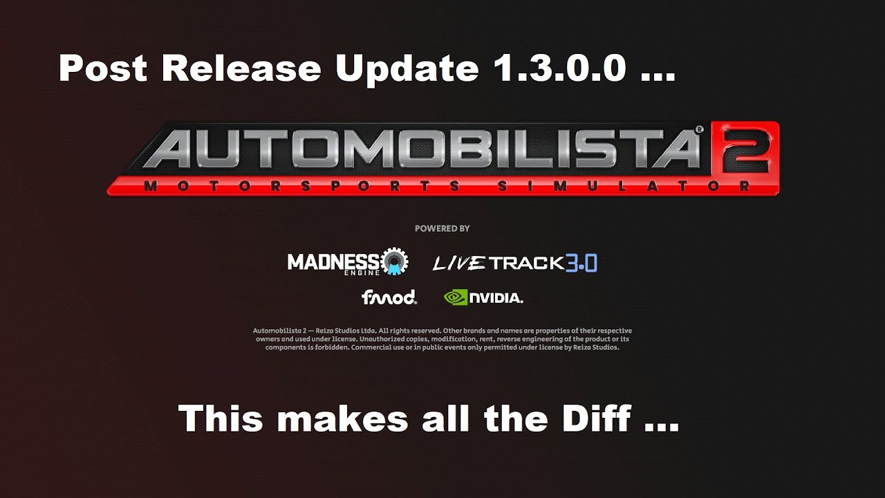 AMS2 Post Release Update 1.3.0.0