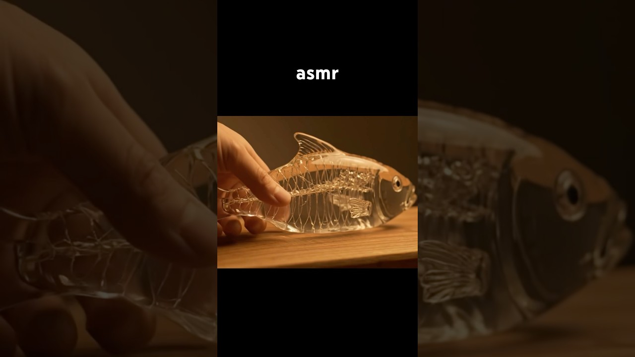 【ASMR】ガラスの魚を切る音｜癒し　Cutting a Glass Fish | Relaxing ASMR Short