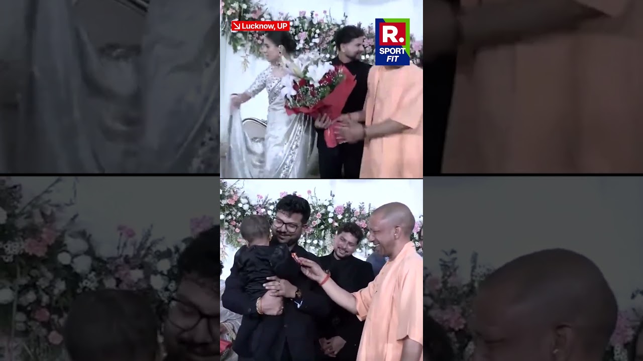 CM Yogi Attends Kuldeep Yadav's Wedding Reception in Lucknow