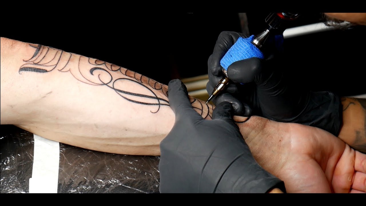 Tattoo Lettering Timelapse