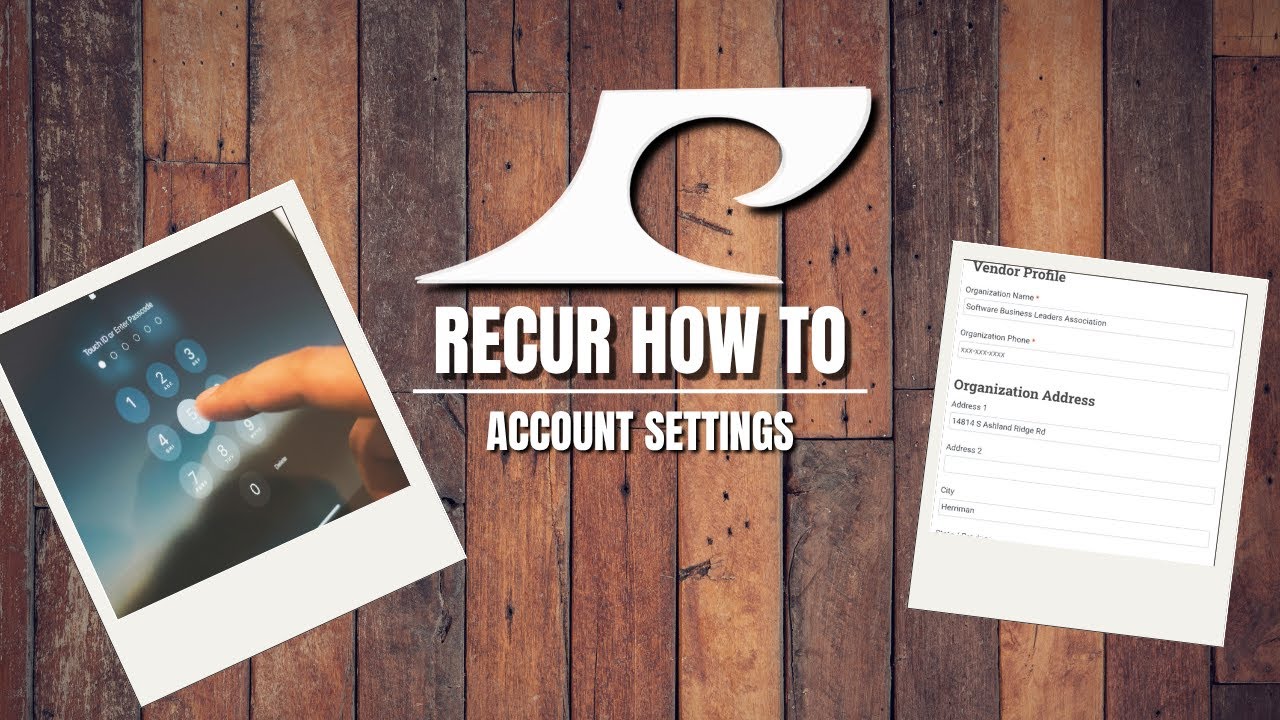 Recur How To: Account Settings