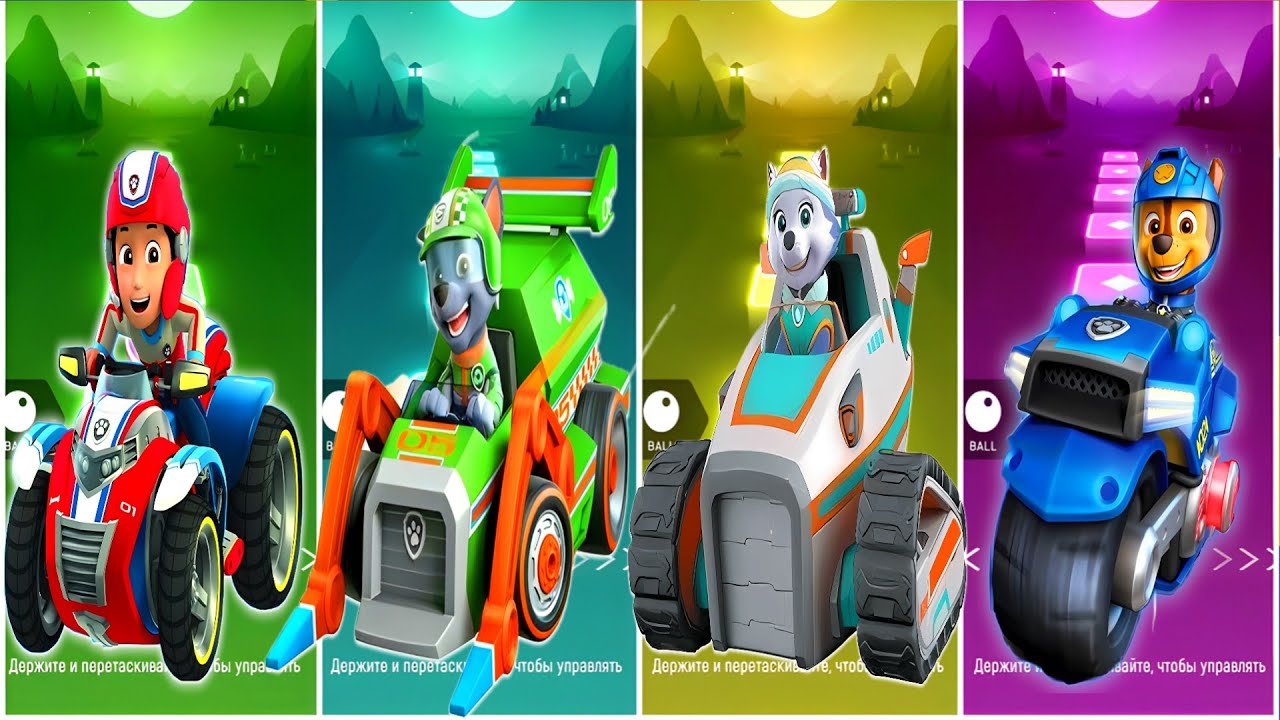 Paw Patrol honim vs Ryder vs Rublle vs Marshel Coffin Dance Music Tiles Hop Edim Rush