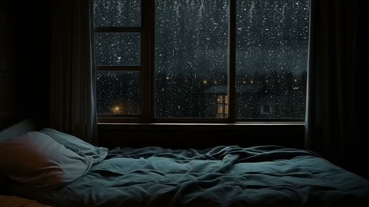 🌙 Window Rain Ambience 🌧️ Relax, Sleep & Stay Asleep