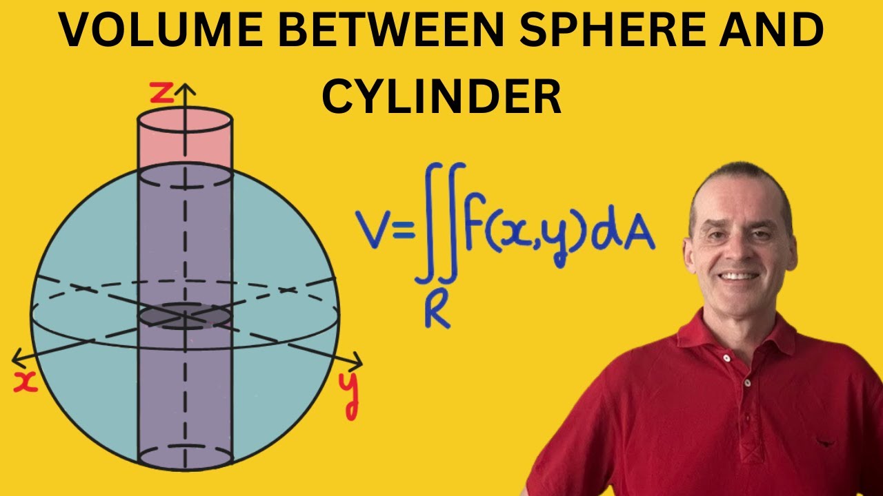 Find the Volume enclosed between a Sphere and a Cylinder | Double Integration | Polar Coordinates