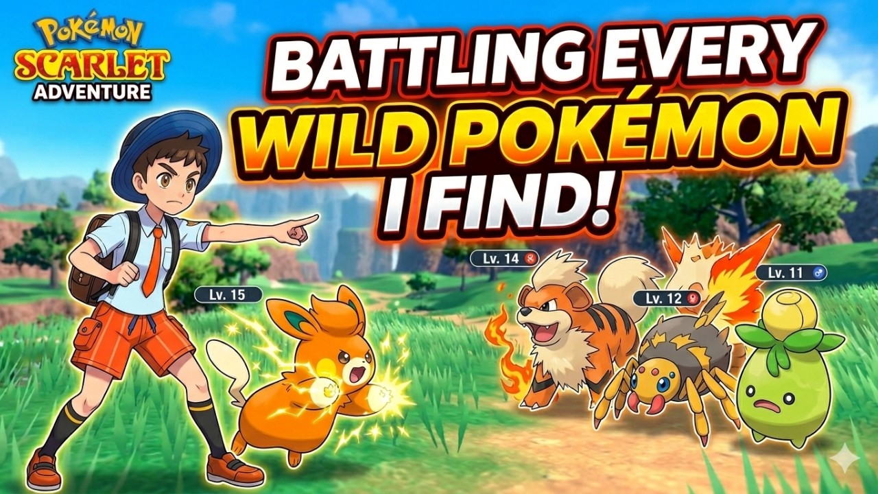 Pokemon Scarlet Battling pokemon