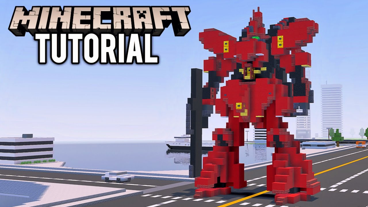 MINECRAFT : How To Build MSN-04 Sazabi From Gundam (MSN-04 サザビー)