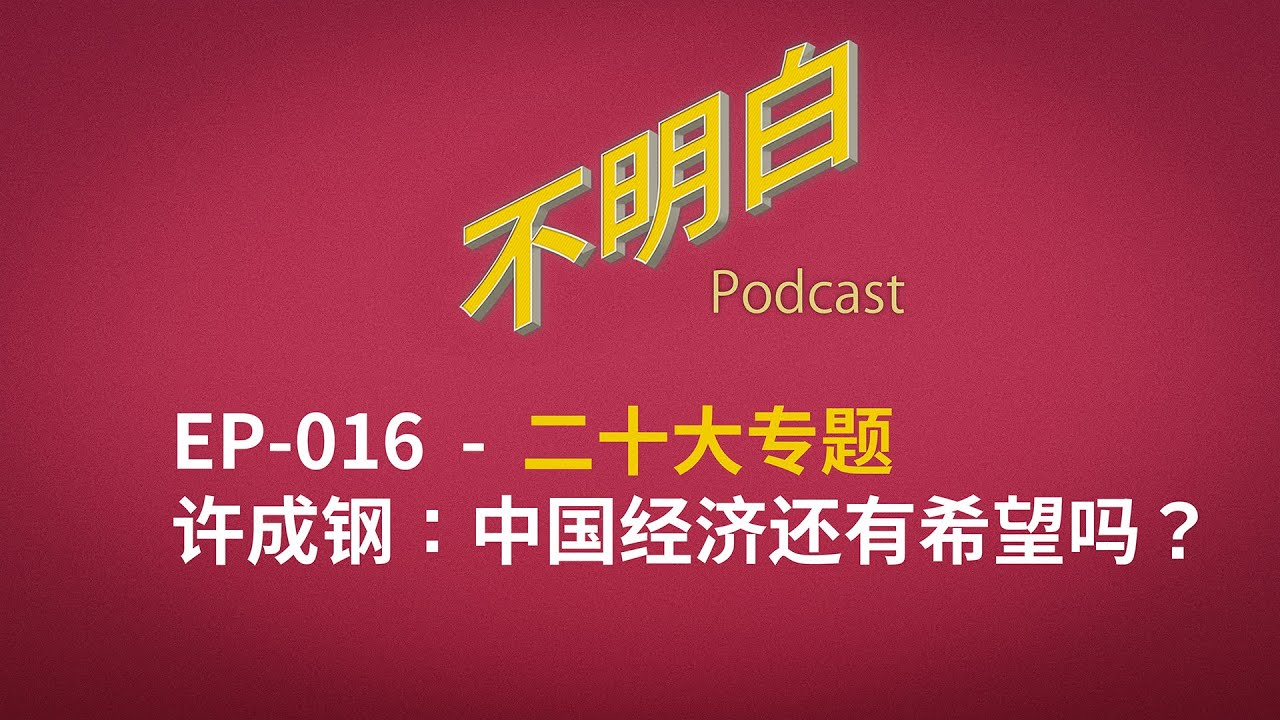 不明白播客 - 20大专题｜EP-016 许成钢：中国经济还有希望吗？