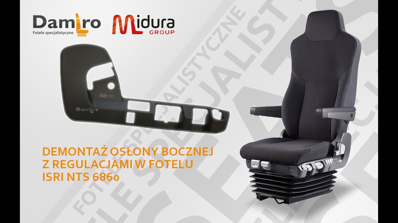 Demontaż listwy od strony regulacji w fotelu ISRI NTS 6860/875 / disassembly cover ISRI NTS repair