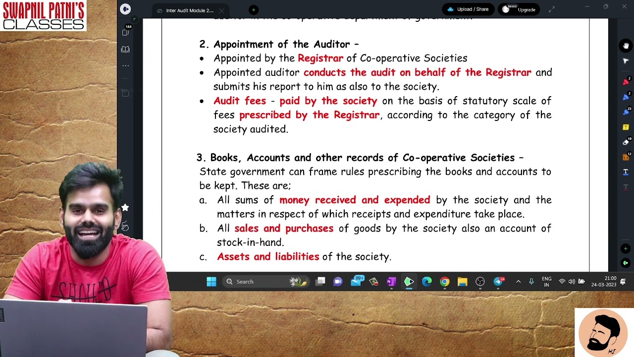 CA INTER AUDIT   Audit of Co operative Society Revision