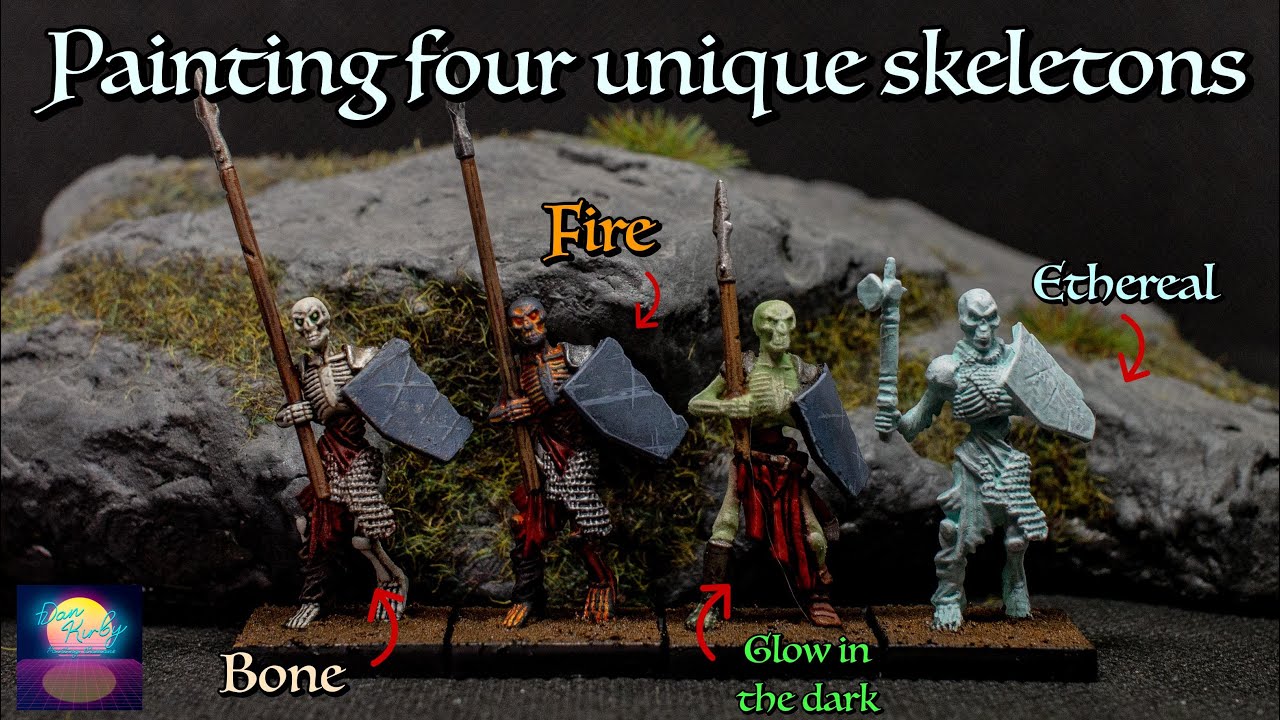 Painting unique Skeletons | A few interesting styles for skeleton minis.