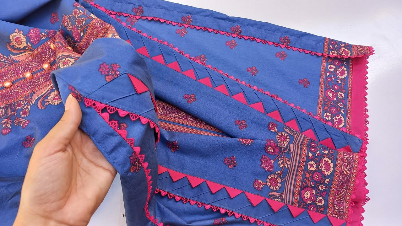 Highly demanded daman chalk design Stitching/New Inside Tucks slits design/Simple patti daman design
