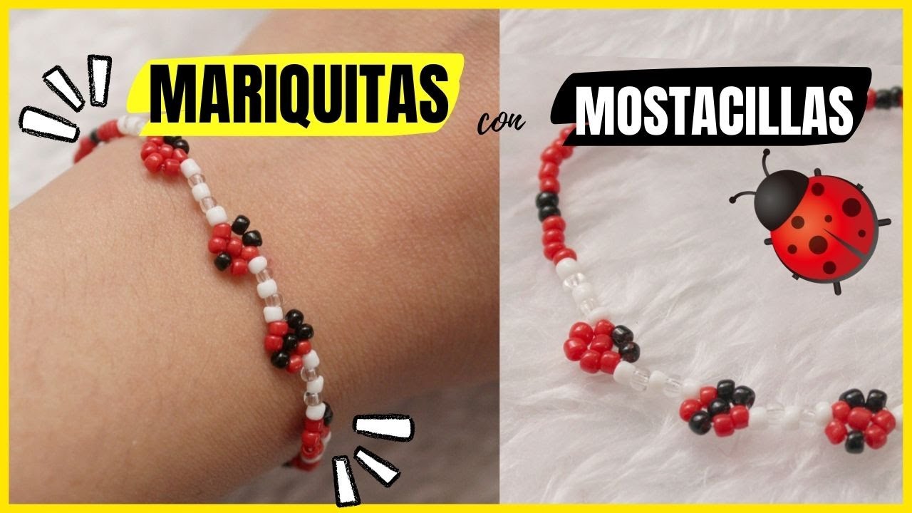 DIY 🐞 Pulsera de catarinas🐞con chaquiras ☘️✨ | Anillos aesthetic