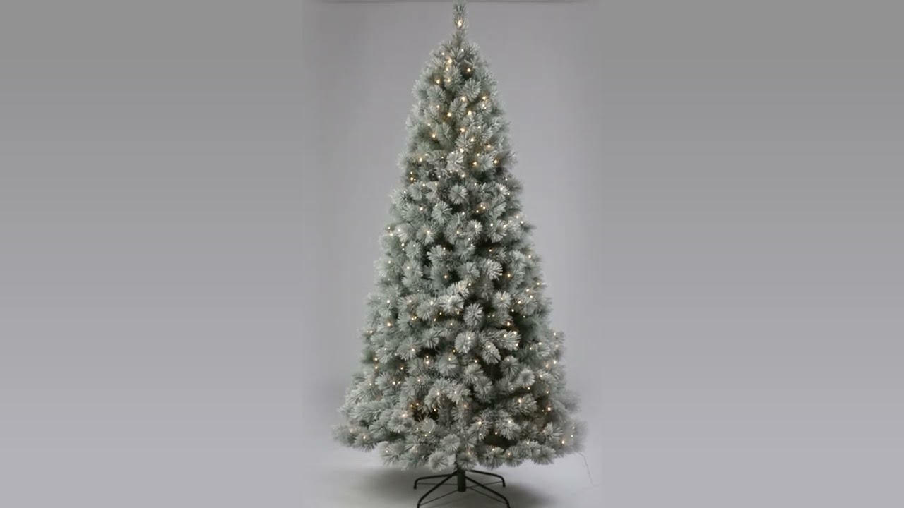 Assembly Instruction for 7.5ft Pre-Lit Snow Flocked Artificial Spruce Christmas Tree