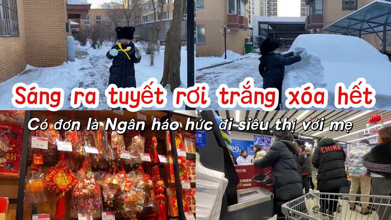 821]Ngủ 1 Đêm Sáng Ra Tuyết Rơi Trắng Xóa Hết,Ngân Cũng Tất Bật Theo Mẹ Mua Đồ Hộ 