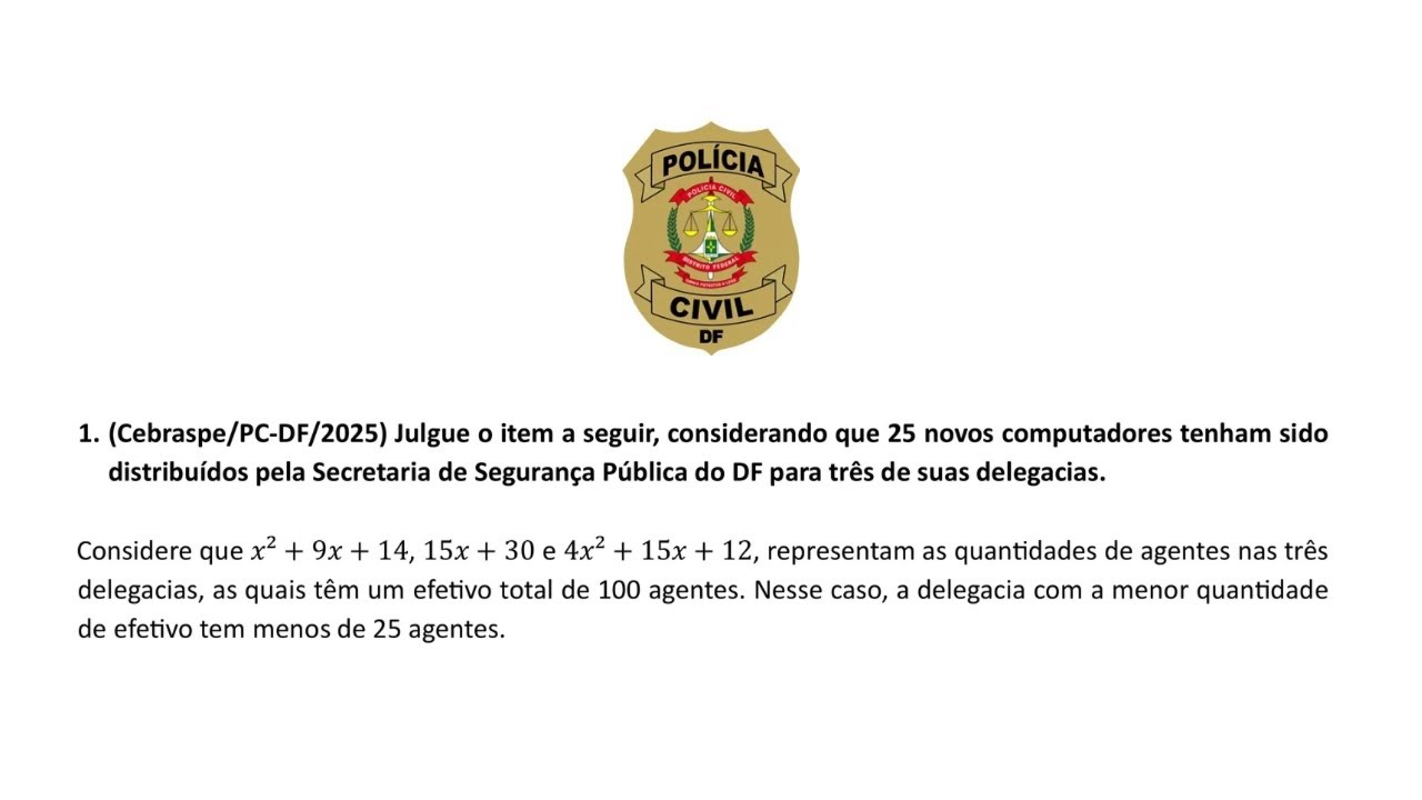 Matemática - PCDF - Equações de 2º grau 🔥