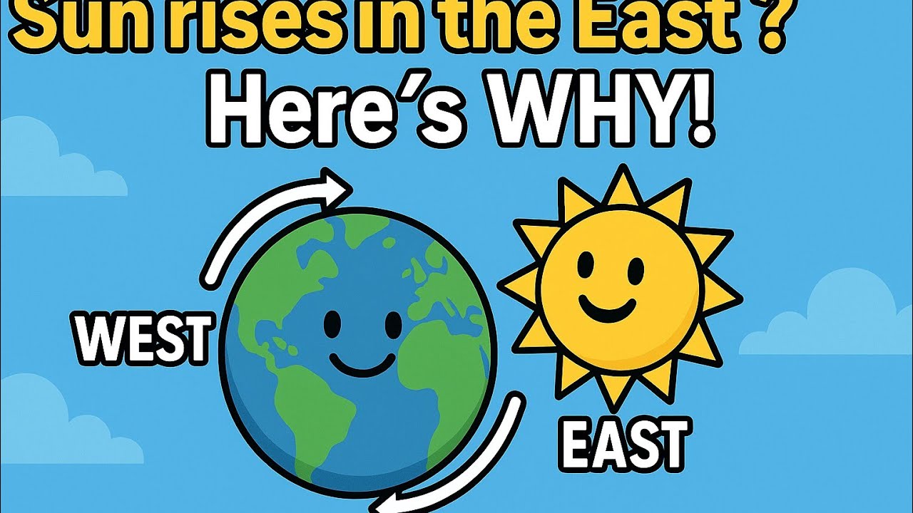 🌅 Why the Sun Rises in the East and Sets in the West | Simple Science Explained! @ts7studyzone364 