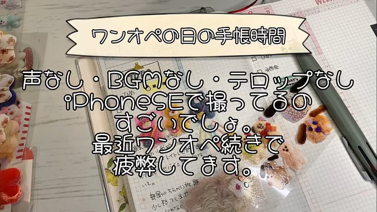 【手帳時間】ワンオペ続きは疲れます｜作業用