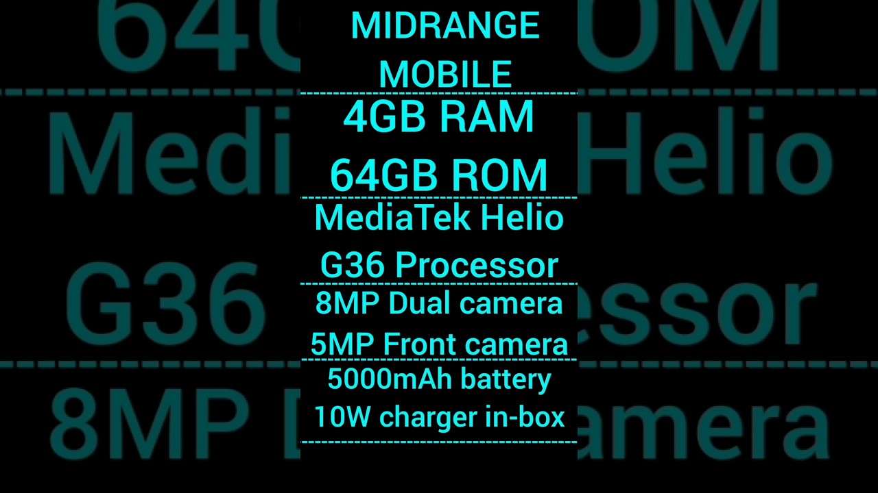 🔥🔥4GB RAM 64GB ROM🔥🔥Helio G36 Processor | 8MP / 5MP Front camera | 5000mAh battery | 10W charger