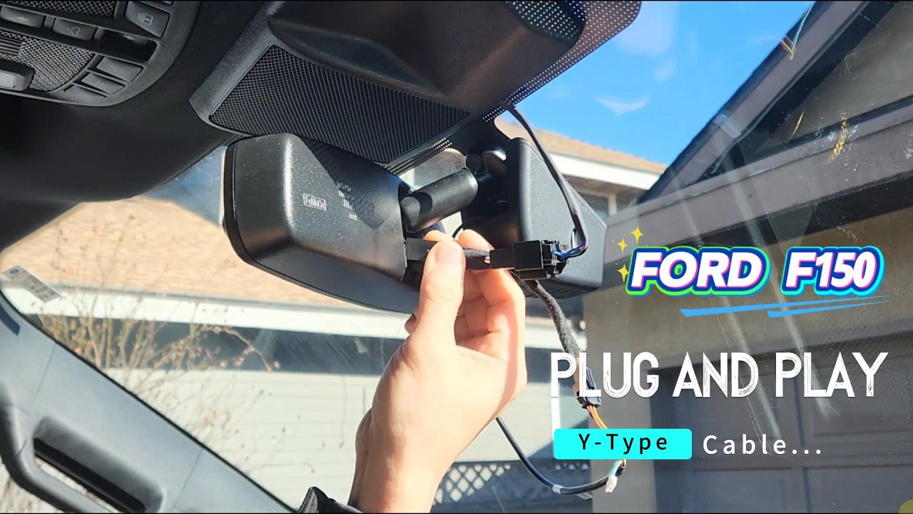 Mercylion OEM Style Dashcam G376 | Y-Type Cable | Plug-and-Play for Ford F-150