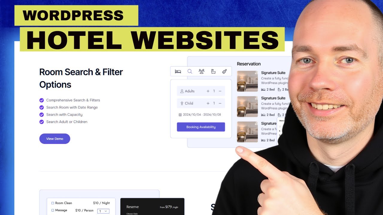 Создавайте потрясающие сайты отелей БЫСТРО с помощью плагина Easy Hotel для WordPress!